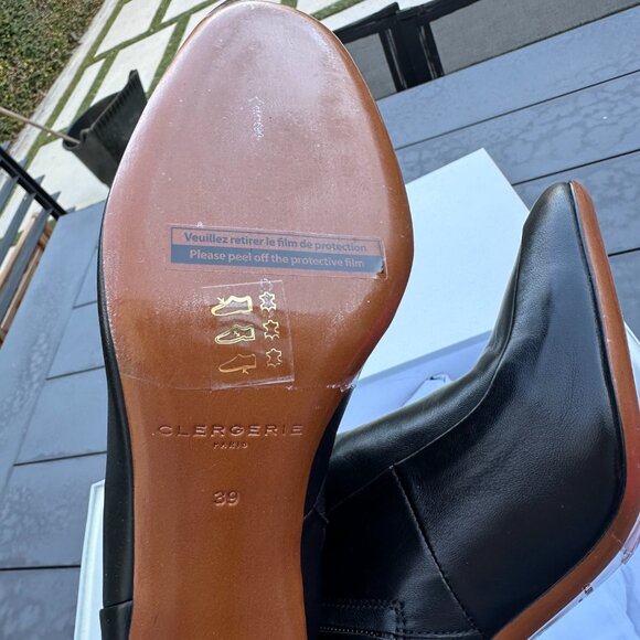 Clergerie Karl Knee HighTall Boots Soft Lambskin Leather Sz 8.5 Black Heels - Picture 12 of 13